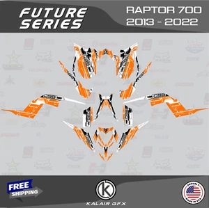 Graphics Kit for YAMAHA RAPTOR 700 (2013-2022) 16 MIL 700R Future-Orange - Picture 1 of 6