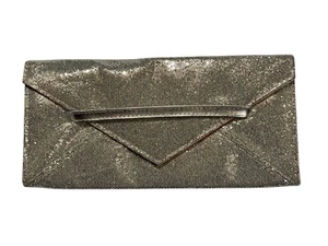 Bolso sin asas vintage Victorias Secret plateado metálico y rosa 10" x 5" - Imagen 1 de 7