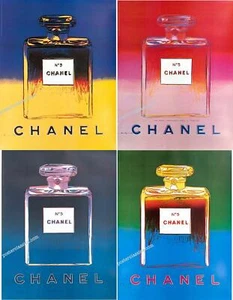 ANDY WARHOL CHANEL N5 ORIGINAL SET OF 4 POSTERS 22 x 29 inches each - Picture 1 of 13