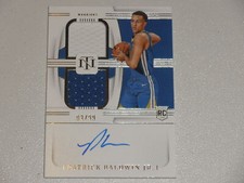 2022-23 National Treasures Autograph Auto Dual Jersey Patrick Baldwin Jr 3/99 RC