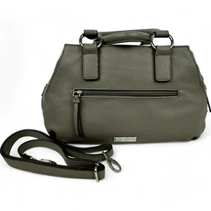 Jessica Simpson Women's Satchel Handbag Faux Leather Gray Crossbody Strap Zip - Picture 1 of 12