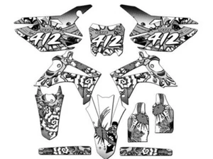 2013-2016 CRF 450 R ZANY White Senge Graphics Kit Compatible with Honda - Picture 1 of 10