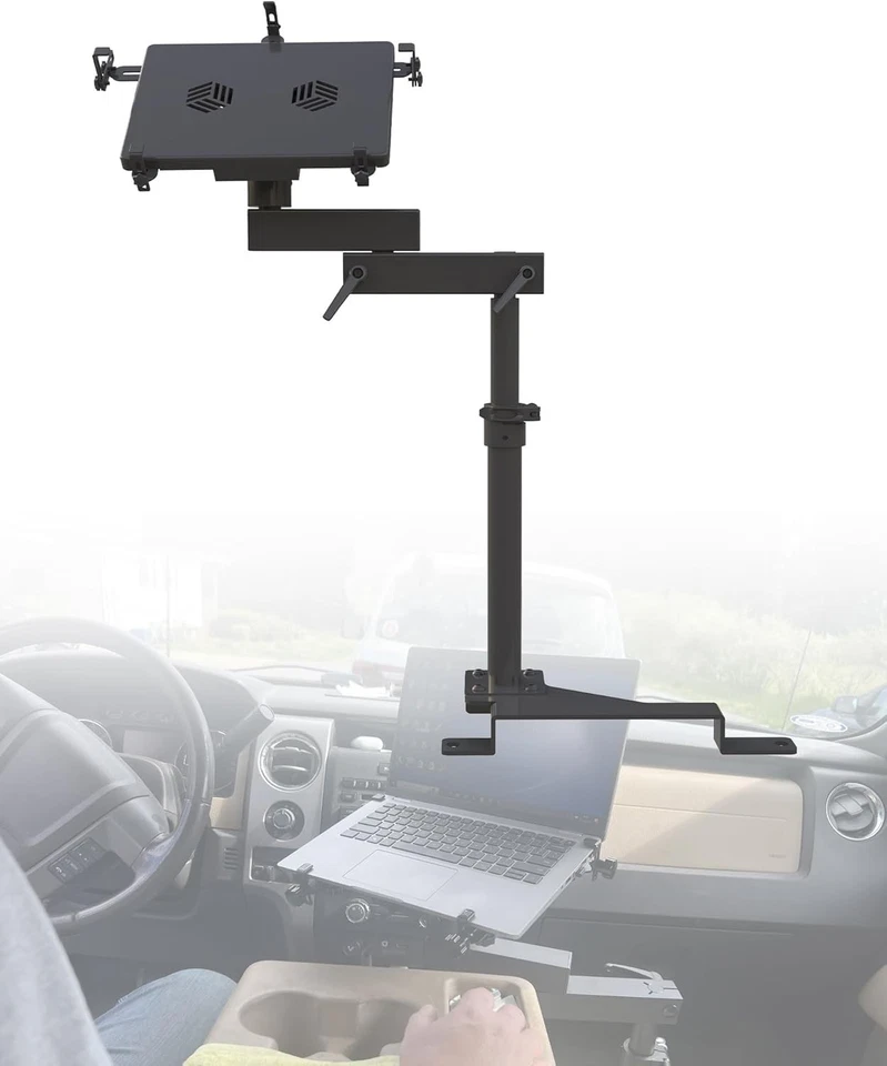 Truck Laptop Mount Fit for Ford F150, F350, F250, F550, No-Drilling Truck Comput - Image 1 of 4