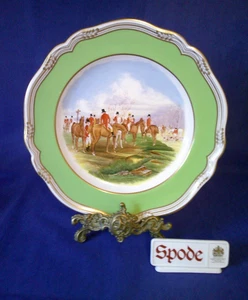 Spode Cabinet Plate - Hunting Scene Y8070 Called - The Meet - J.F. Herring - Picture 1 of 6
