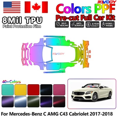 Película de protección de pintura PPF precortada para Mercedes-Benz C AMG C43 Cabriolet 2017-2018 Foto 1 de 4