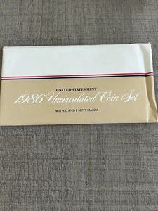 1986-P & D Uncirculated 10 Coin Mint Set / Original Government Package - Picture 1 of 8