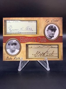Ty Cobb - Babe Ruth | Historic Cuts | Facsimile Autograph