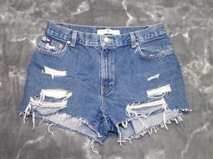 Tommy Hilfiger Jeansshorts mit lackierter Sonnenblumentasche Damengröße 6 - Bild 1 von 3