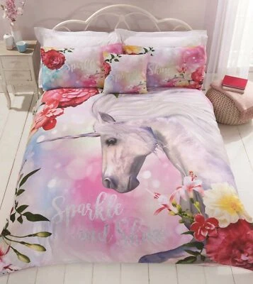 Комплект постельного белья Unicorn Sparkle & Glitter Duvet Quilt + наволочки - Изображение 1 из 2
