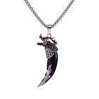 Ethnic Tribal Necklace Vintage Alloy Wolf Tooth Pendant Necklace Fashion Jewelry