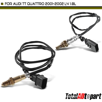 2x Sensor de oxígeno O2 para Audi TT Quattro 2001 2002 L4 1,8 L aguas arriba y aguas abajo Foto 1 de 4