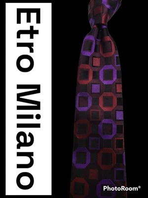 CORBATA MODERNA TEJIDA ITALIANA ETRO MILANO 👔NUEVA CON ETIQUETAS $119 Foto 1 de 4