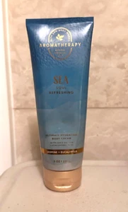 BATH & BODY WORKS SEA SOUL REFRESHING JASMINE EUCALYPTUS BODY CREAM 8 OZ SPRING - Picture 1 of 4