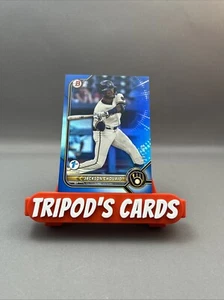 2022 Bowman Draft 1st Edition Jackson Chourio Blue Foil #66/150 Mil Brewers - Bild 1 von 3