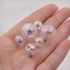 Pendentif perles globe en verre creux - pendentifs accessoires de fabrication de bijoux à faire soi-même 10 pièces