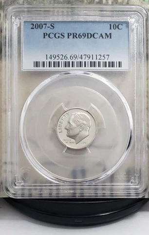 2007-S Roosevelt Proof Dime PCGS PR69DCAM - Nice Coin!!! Cover