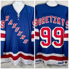 Wayne Gretzky 1998-99 New York Rangers NHL Hockey Authentic Jersey Stater