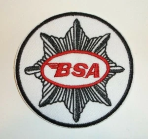 Bestickter Aufnäher BSA Motorrad Biker britisch ~ 3 1/8 Zoll ~ zum Aufbügeln ~ KOSTENLOSE US-Post - Bild 1 von 1