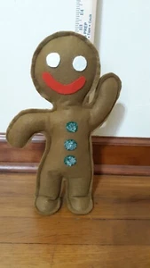 Gingerbread Man Standing Plush figure with weighted legs - Handmade 12 inch - Picture 1 of 5