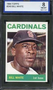 1964 TOPPS #240 BILL WHITE ISA 8 CARDINALS *ADT5238 - Picture 1 of 2