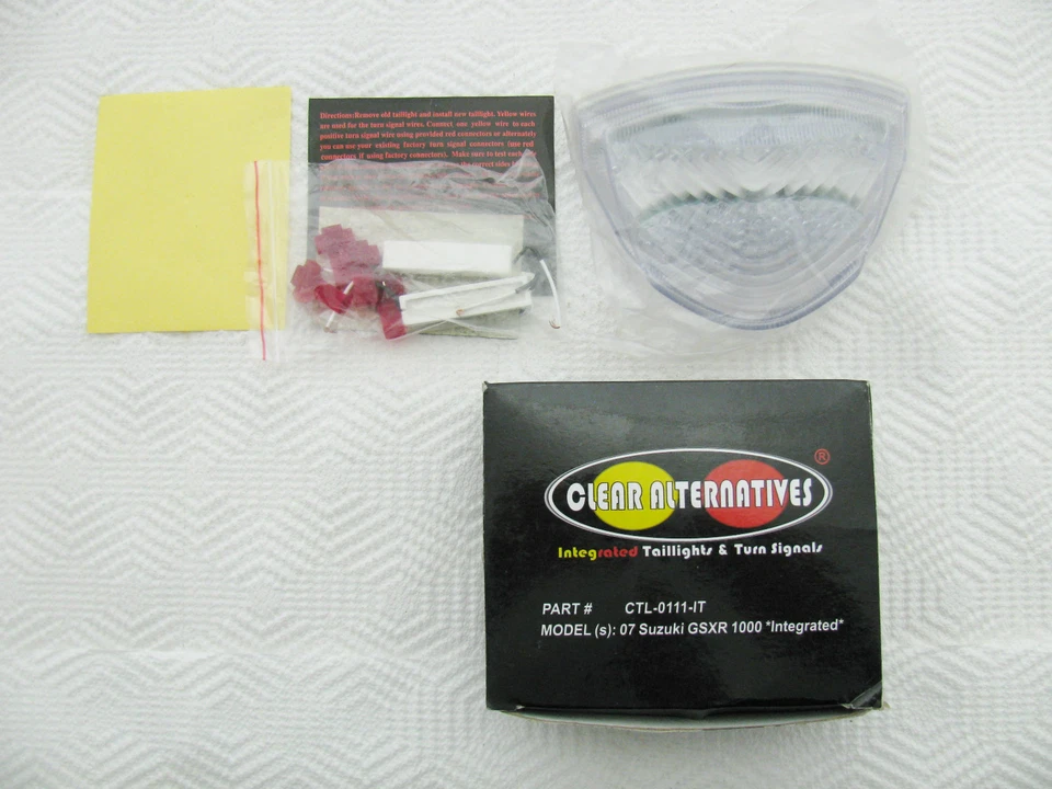 07-08 Alternativas transparentes Suzuki GSX-R1000 luces traseras integradas señales de giro Foto 1 de 1