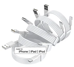 4x Genuine Fast Charger For iPhone Cable USB Lead 13 12 11 6 7 8 X XS XR - Picture 1 of 5