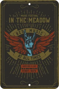 Hard Rock Music Festival Rock Aluminum Tin Sign Plaque Man Cave Bar Decor S47 - Picture 1 of 1