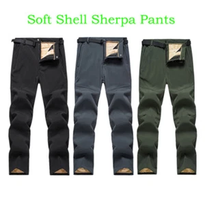 Hommes Souple Coque Pantalon Combat Polaire Sherpa Doublure Poche Zippée - Bild 1 von 15