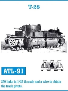 Friulmodel - Pistas de tanque de metal para T-28 1/35 - ALT91 - Imagen 1 de 1