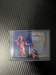 WWE Topps Sasha Banks Wrestlemania 33 Mat Relic /50