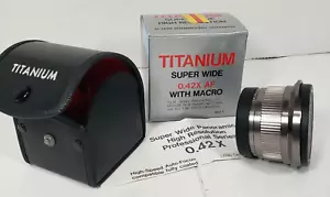 VTG Titanium Super Wide 0.42X AF Macro Lens Fits: All Fine SLR & Video Cameras - Picture 1 of 5