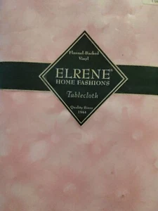Elrene 52" x 90" Vinyl Tablecloth With Backing / pink flowers - Picture 1 of 4