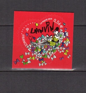 France 2010 cœur de Lanvin Y&T 386 timbre autoadhésif MNH /TE4814 - Imagen 1 de 1