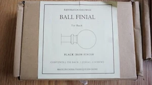 RESTORATION HARDWARE BALL FINIAL DRAPERY TIE BACK SET OF 2 NEW - Picture 1 of 2