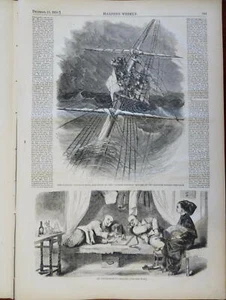Opium Den Death Cartoon SF Gold Digging Harper's newspaper 1858 complete issue - Picture 1 of 11