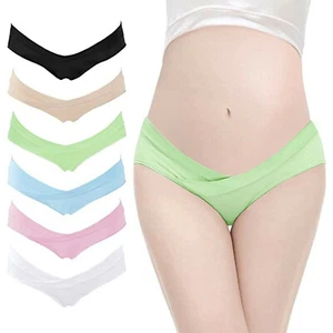 Maternity Panties Cotton Knickers Briefs Low Waist Pregnant Women Underwear 1pc - Picture 1 of 27