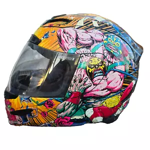 Icon Airmada Rudos Street Full Face Helmet Lucha Libre Size Large Flip Shield - Picture 1 of 23