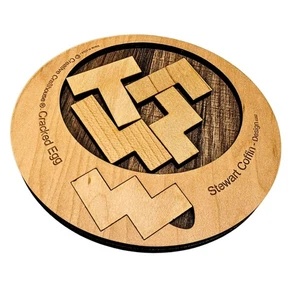Cracked Egg Holz Puzzle | Hard Dissection Brainteaser - Bild 1 von 10
