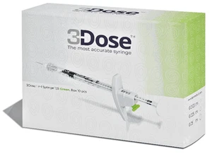 3Dose Green 1ml Spritze steril Luer-Lock Vlow Medical Präzision Botox 10 Stk - Bild 1 von 3