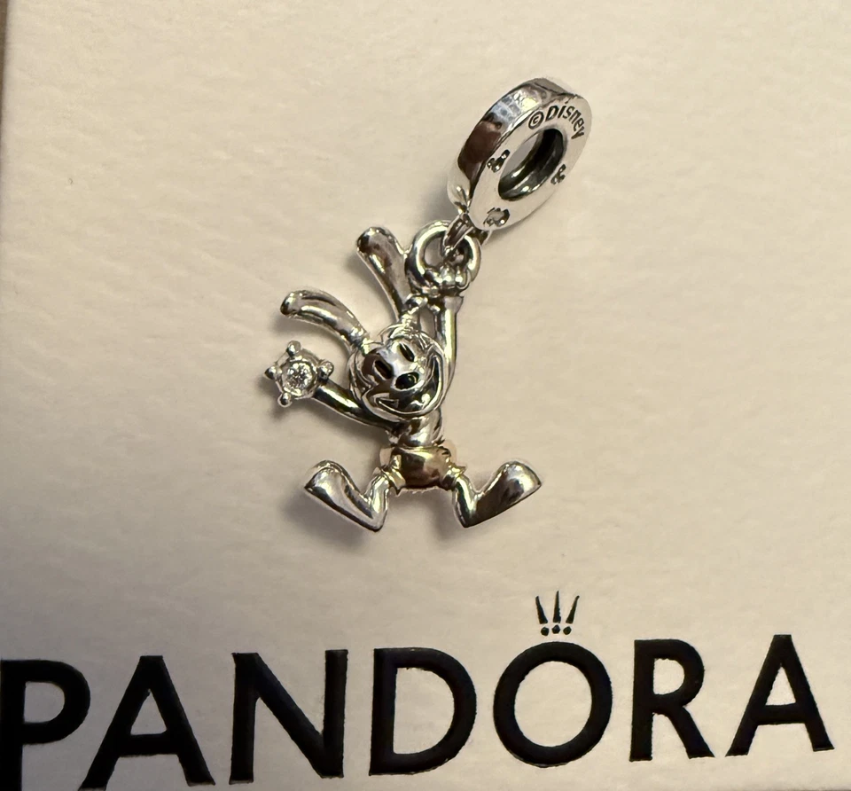 Pandora Charm Disney Oswald mit Diamant Silber - Bild 1 von 1