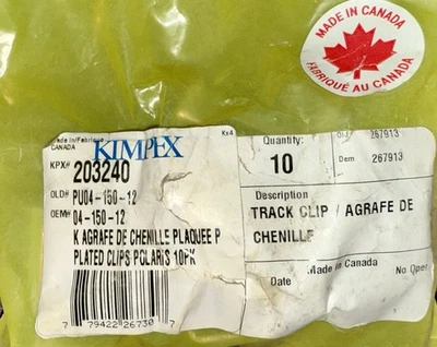 KIMPEX Polaris Plated track clips (pack of 10) 203240/04-150-12 new - Image 1 of 4