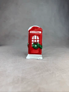Vintage 1991 Rex & Lee Weihnachtsdorf Telefonzelle Keramik - Bild 1 von 8