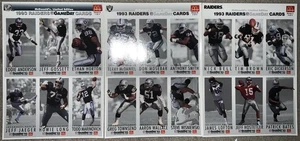 1993 Raiders NFL Game Day Cards, Sheets A1-C3 (McDonald’s/NFL) UNCUT - Picture 1 of 7