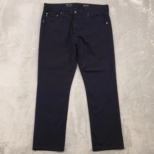 AG Adriano Goldschmied Everett Jeans Mens 36x32 Navy Slim Straight Stretch Italy - Picture 1 of 14