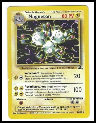 Magneton 26/62 Rare Italian Pokémon Fossil Italy - MP - Image 1 of 2