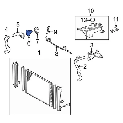 For Toyota Camry 2007-2017 Toyota 90916A3002 Engine Coolant Thermostat - Image 1 of 4