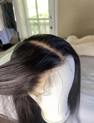 "Peluca frontal de encaje liso sedoso 26"""  Foto 1 de 4