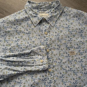 Denim & Supply Ralph Lauren Shirt Mens XL Reg fit Button Up Blue Floral Long Slv - Picture 1 of 10