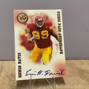 🏈 Pase de Prensa 2001 Autógrafo ENNIS DAVIS Edición Signature * Firmado - Imagen 1 de 2
