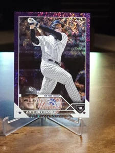 2023 Topps Series 2 - Anthony Rizzo #596 Purple Foil /799 Yankees, Cubs - Picture 1 of 3